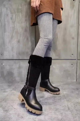 CHANEL Knee-high boots Lined with fur Women--011